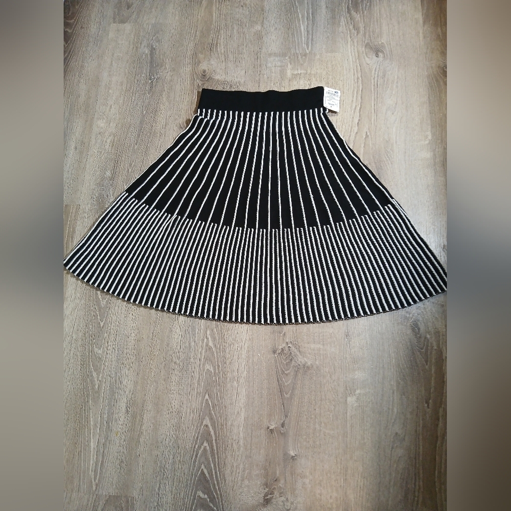 Love Scarlett Black and White Striped Skirt. Size Medium.